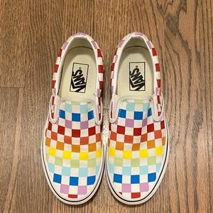 Rainbow Check Slip-on Vans